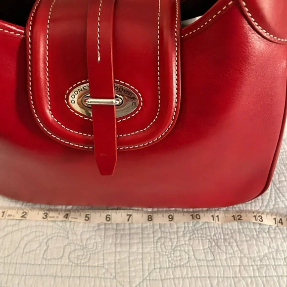 Dooney And Bourke Toscana Florentine leather Shoulder Bag In Red, EUC 🔥 - Picture 14 of 16